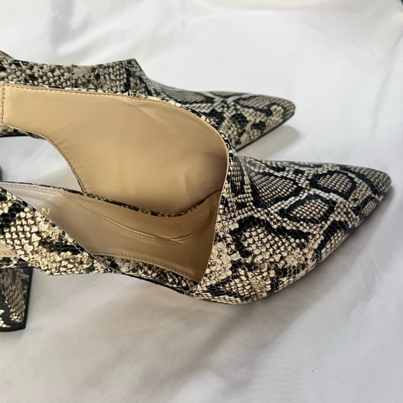 Cole Hann Snake Skin Cross Strap Pumps 8 1/2 - Picture 2 of 6